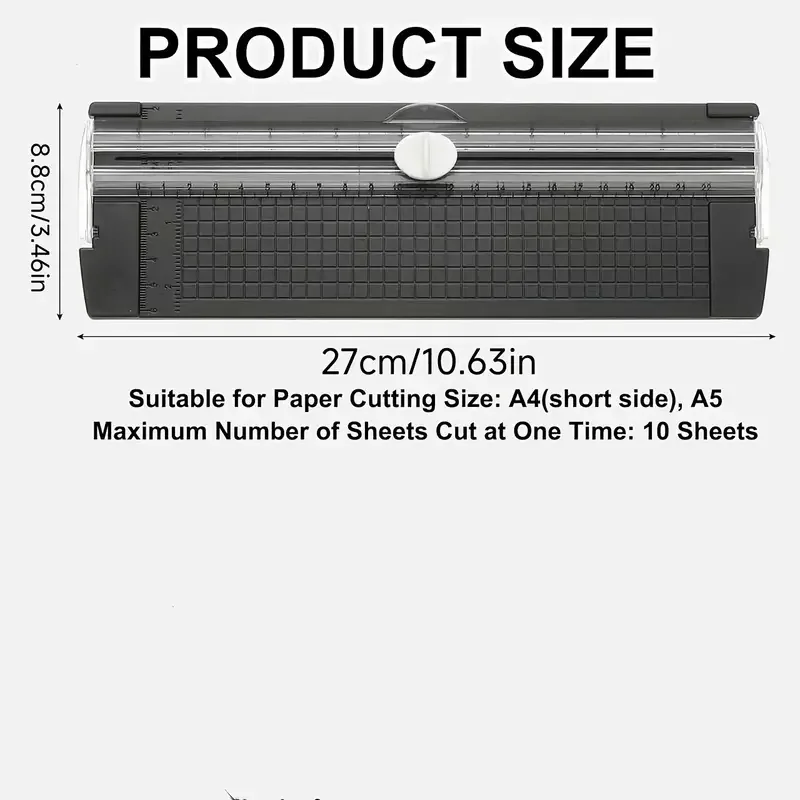 قاطعة الورق للعودة إلى المدرسة - مقص أنيق مقاس A4/A5 لسكرابوكينغ والمكتب والحرف اليدوية، أداة متينة لجميع المواسم #2