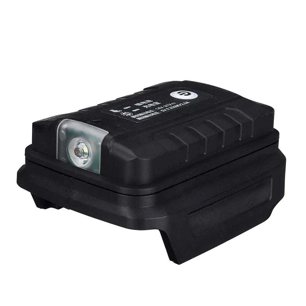 ONEVAN 어댑터 Makita 14.4V/18V Li-on 배터리 BL1830 BL1430 듀얼 USB 변환기 Makita 용 LED 램프