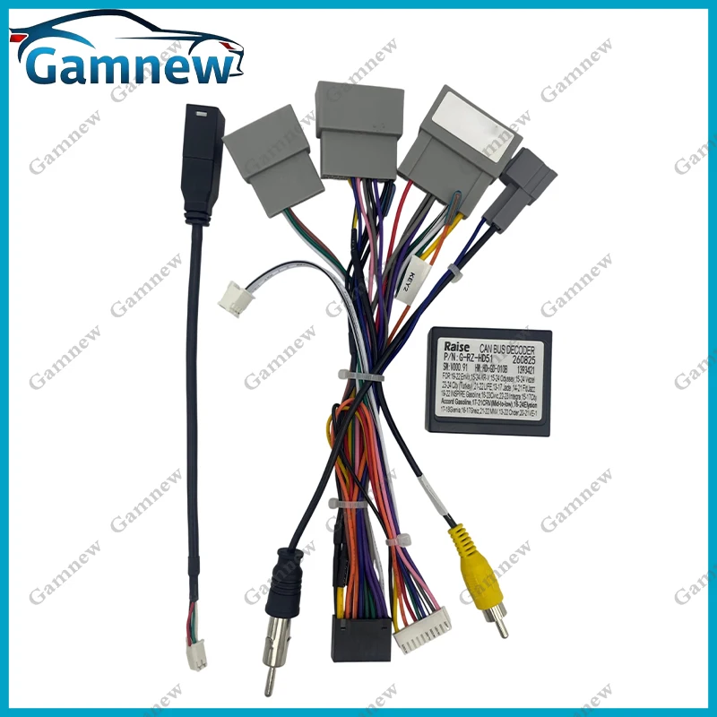 Car Audio Android 16PIN Power Cable Adapter Canbus Box For Honda Stepwgn Freed 2023-2026