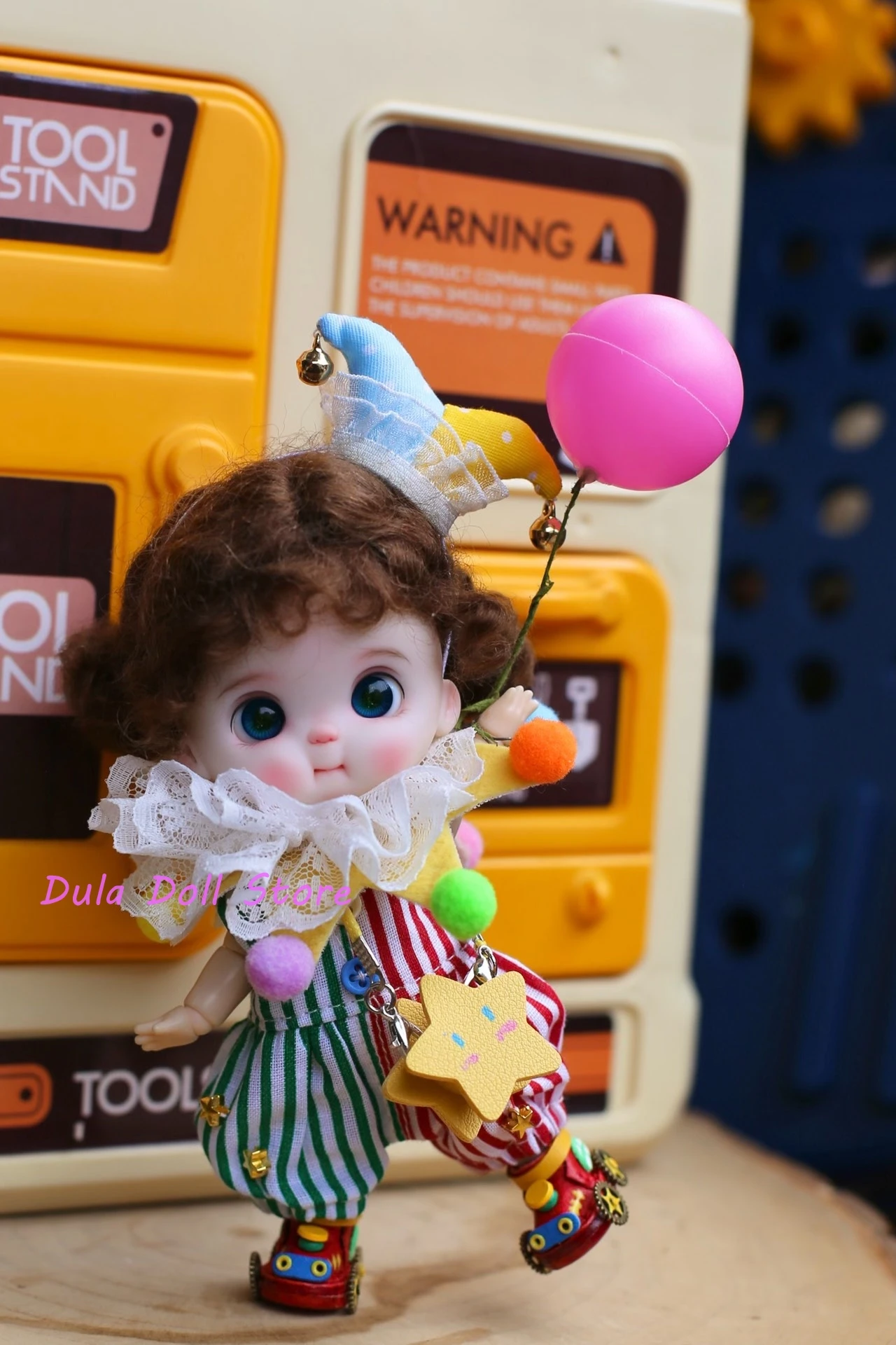 

Кожаные туфли ручной работы и костюм клоуна для кукол Dula Doll 2026, для ног 2,0 см, для кукол OB11 GSC