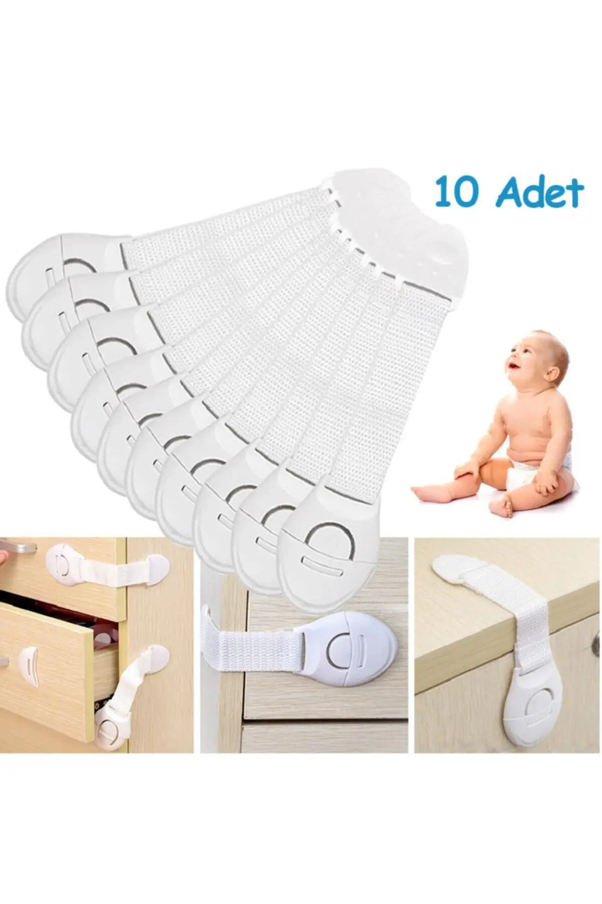 Children's Drawer And Cabinet Lock Baby Safety Protection Lock 10 Pcs Protection Security Kids Locks family accessory