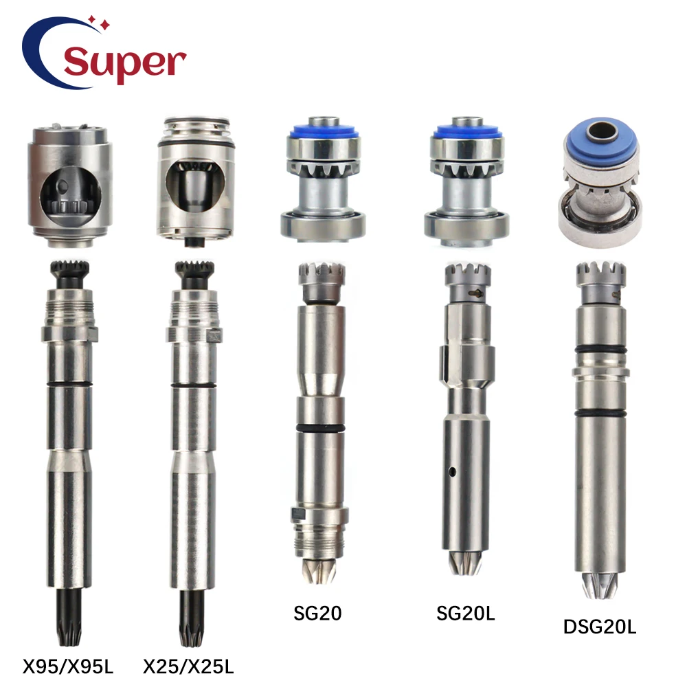 

Dental Cartridge Middle gear Low Speed Handpiece 1:1/1:5/20:1 Optic Fibre Contra Angle Rotor Shaft fit X25L X95L SG20 X-DSG20L