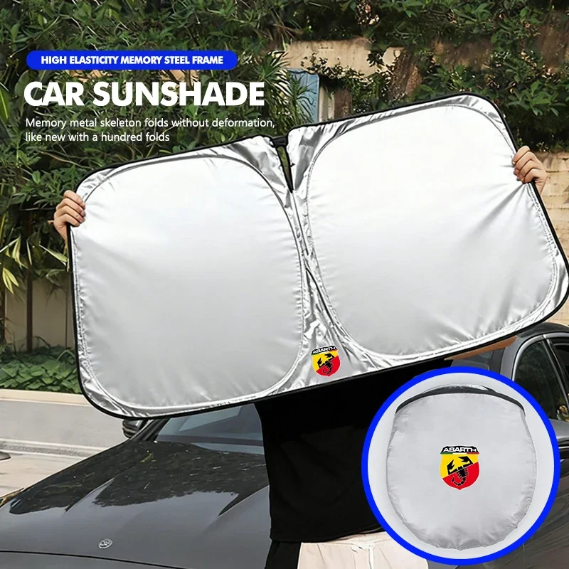 Car Windshield Sun Shade Cover Suitable for Abarth 500 595 695 124 Spider Front Window Protector Parasol Accessory