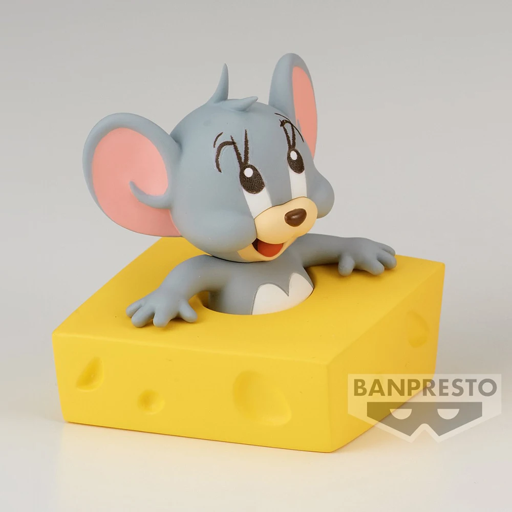 Banpresto-figura de acción de Anime para niños, modelo Original de Tom y Jerry I Love Cheese Tuffy, 50mm, regalo