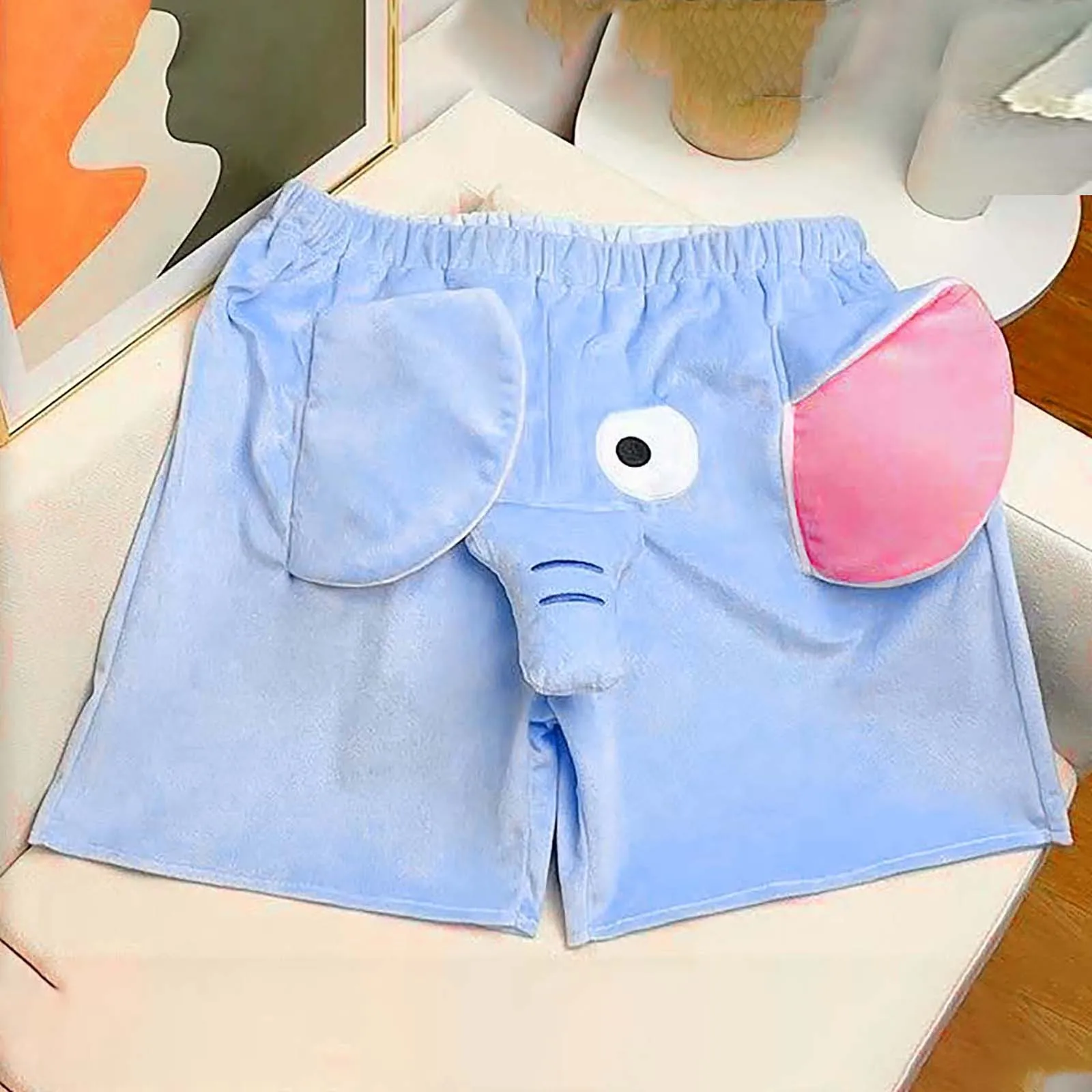 Men funny Shorts Elephant Boxer Novelty Short Humorous Underwear Prank Gifts Men Animal Themed Boxers pantalones ropa de dormir