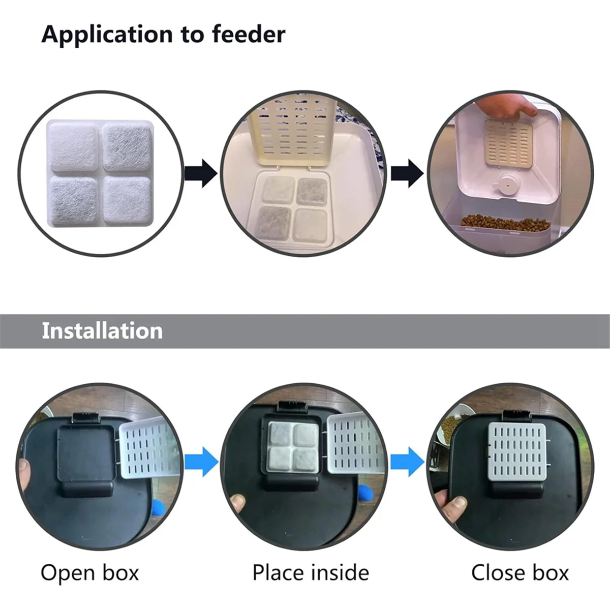 YCHL 12 قطعة حقيبة تجفيف أغذية الحيوانات الأليفة لمغذيات Petlibro الأوتوماتيكية للقطط والكلاب تحافظ على طعام الحيوانات الأليفة جافة وطازجة