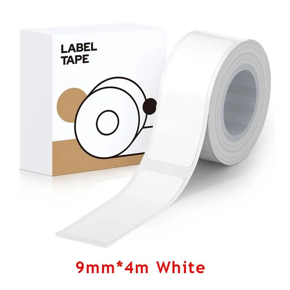 MakeID L1 E1 Q1 Label Maker Tape for Label Print Paper Refills Standard Laminated Office Labeling Tape Replacement 9/12/16mm*4m