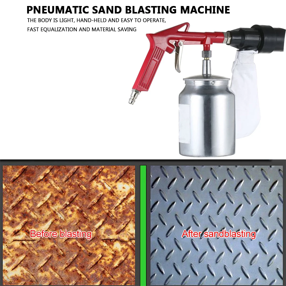 Pneumatic Anti-rust Sand Blasting Machine Kits Portable Adjustable Sandblasting Gun Tombstone Sprayer Sandblasting Machine 90psi