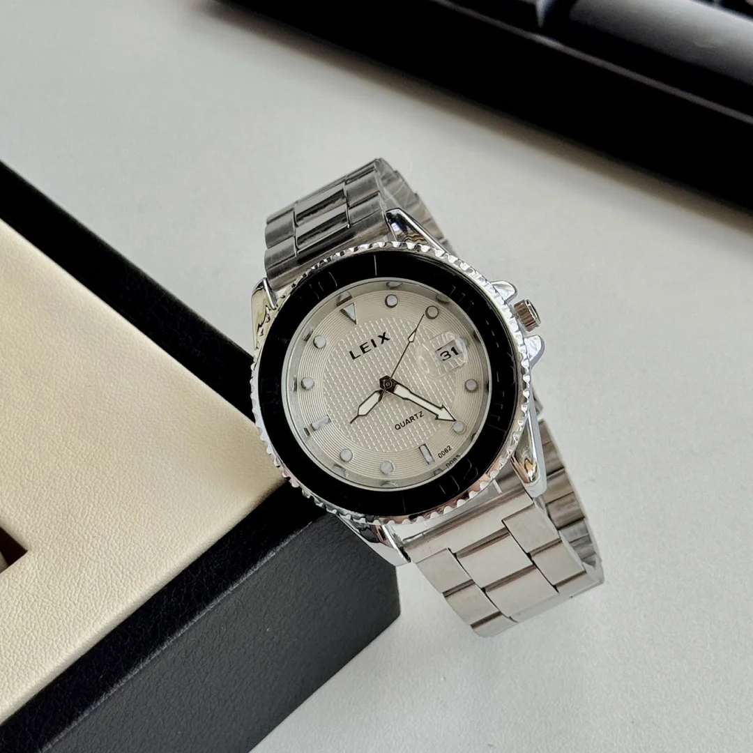 تاريخ العلامة التجارية ساعة رجالية بسيطة الفولاذ المقاوم للصدأ حزام الأصلي حركة الكوارتز ساعات الأعمال للرجال ساعة الذكور reloj hombre