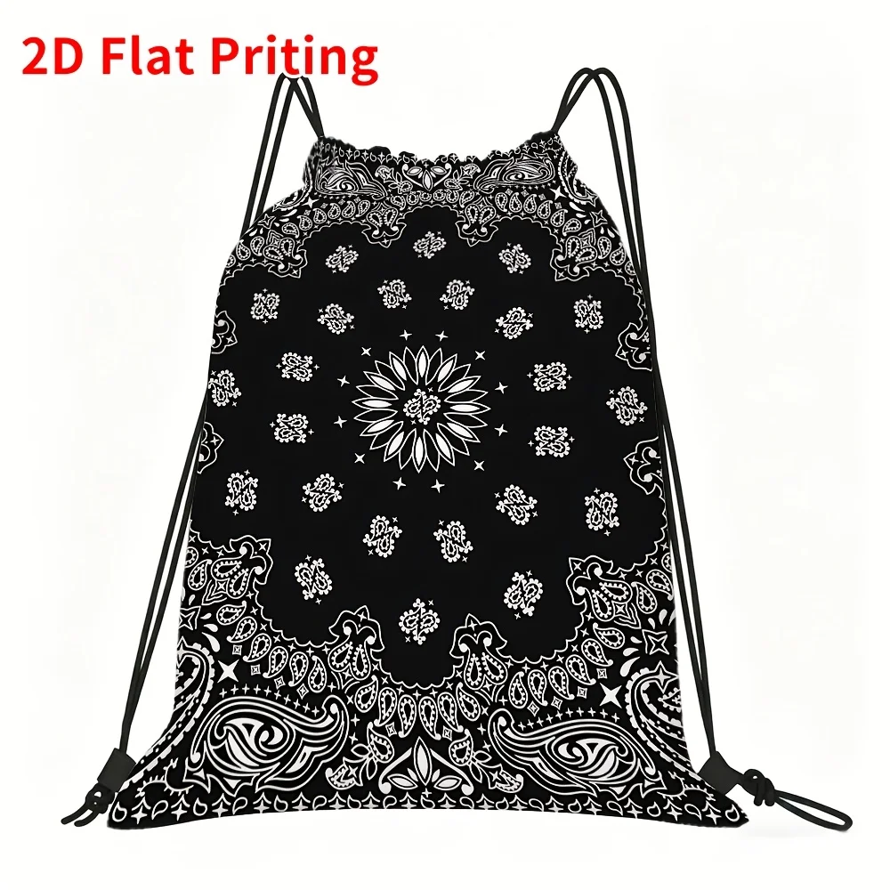 1*5pc Custom Picture Drawstring Backpacks, Double Sided Printed DIY Photo Cinch Backpack, Unisex Portable Gym Bag Souvenir Gift