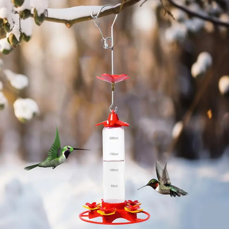 Hummingbird Feeders Ant And Bee Proof 2pcs Leak-Proof Bird Water Feeder 5 Bee Guard Feeding Ports 360ml Built-in Ant Moatbird