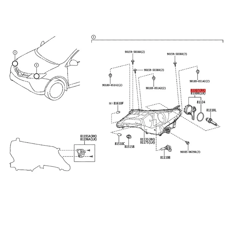 Lampu depan mobil HID Xenon D4R D4S, suku cadang modul tegangan tinggi untuk Toyota Lexus Venza Subaru 2011-2016 85967-45010 08020