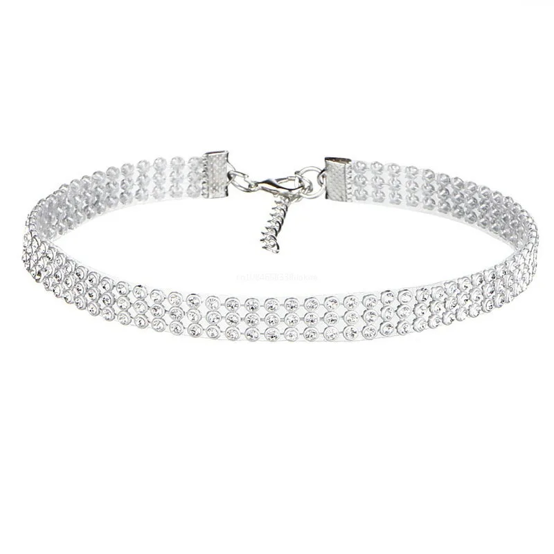 2024 Fashion European Style Women Bundle Neck Element Necklace Jewelry Punk Hip Hop Choker Inlay Rhinestone Collar Gifts 목걸이