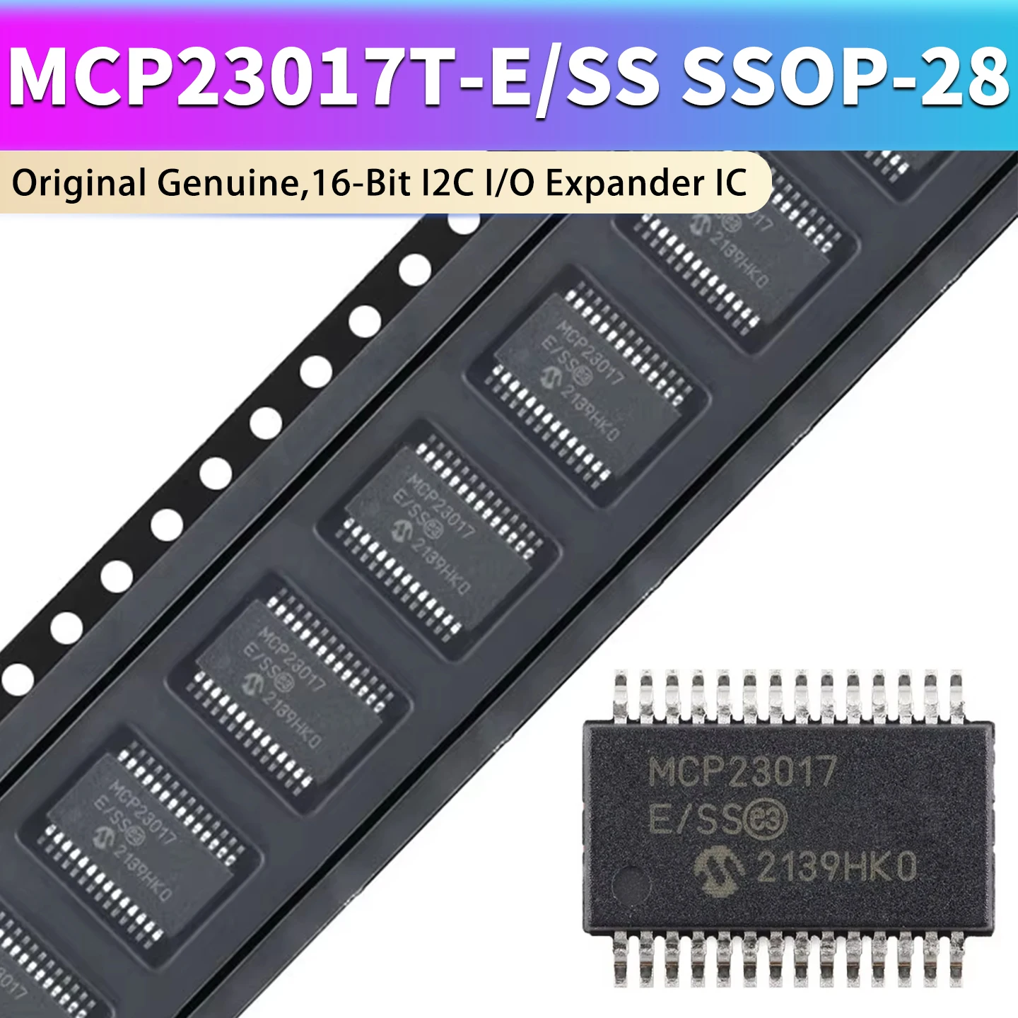 Original Genuine MCP23017T-E/SS SSOP-28 16-Bit I2C I/O Expander IC for Arduino Raspberry Pi IoT Makers Electronic Engineers