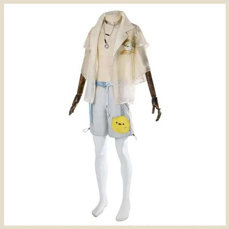 Игра Naraka: Bladepoint Kylin Zhang Косплей Костюм Летний пляжный купальник Рубашка Шорты Полный комплект Парик Мужской Карнавальный костюм для вечеринки;2'a