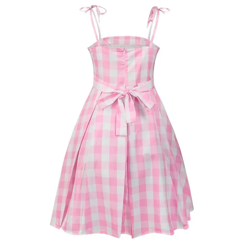 Film Barbi Costume Cosplay per Donna Margot Robbie Barbi Abito Rosa Halloween Barbi Abiti da Principessa per Ragazze Donne Gioco di Ruolo