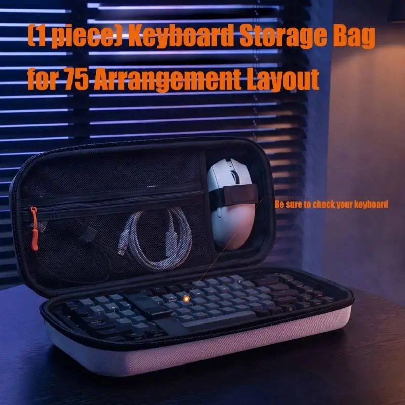 31BA Daily Carry Case for 75% Keyboard with Interior Straps and Pocket