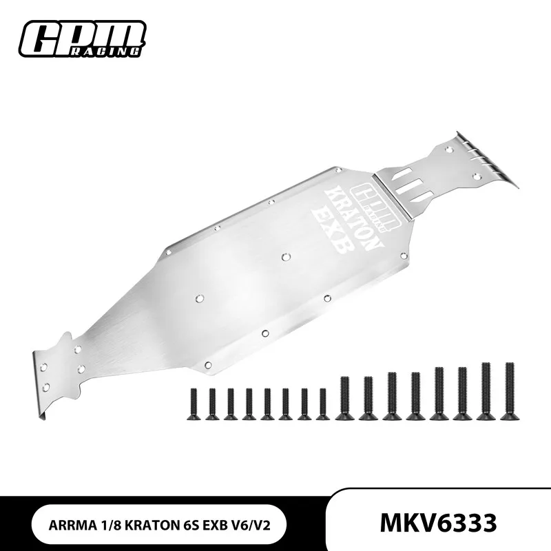 

GPM Stainless Steel Integrated Chassis Skid Kit For ARRMA 1/8 Notorious/Outcast 6S ARA320570+ARA320808 MKV6333