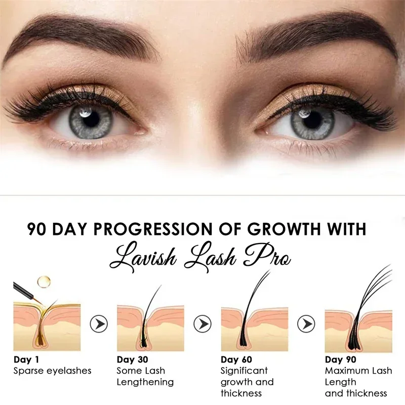 Fast Eyelash Growth Serum 7 Days Natural Eyelash Enhancer Longer Fuller Thicker Lashes Treatment Products Eye Care Makeup