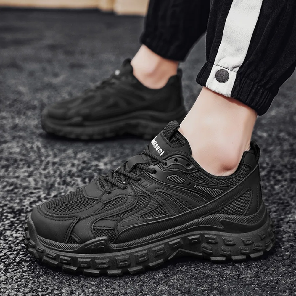 2026 Men's New Mesh Breathable Casual Shoes, Thick Sole with Elevated Rubber Sole for Sports Running Shoes