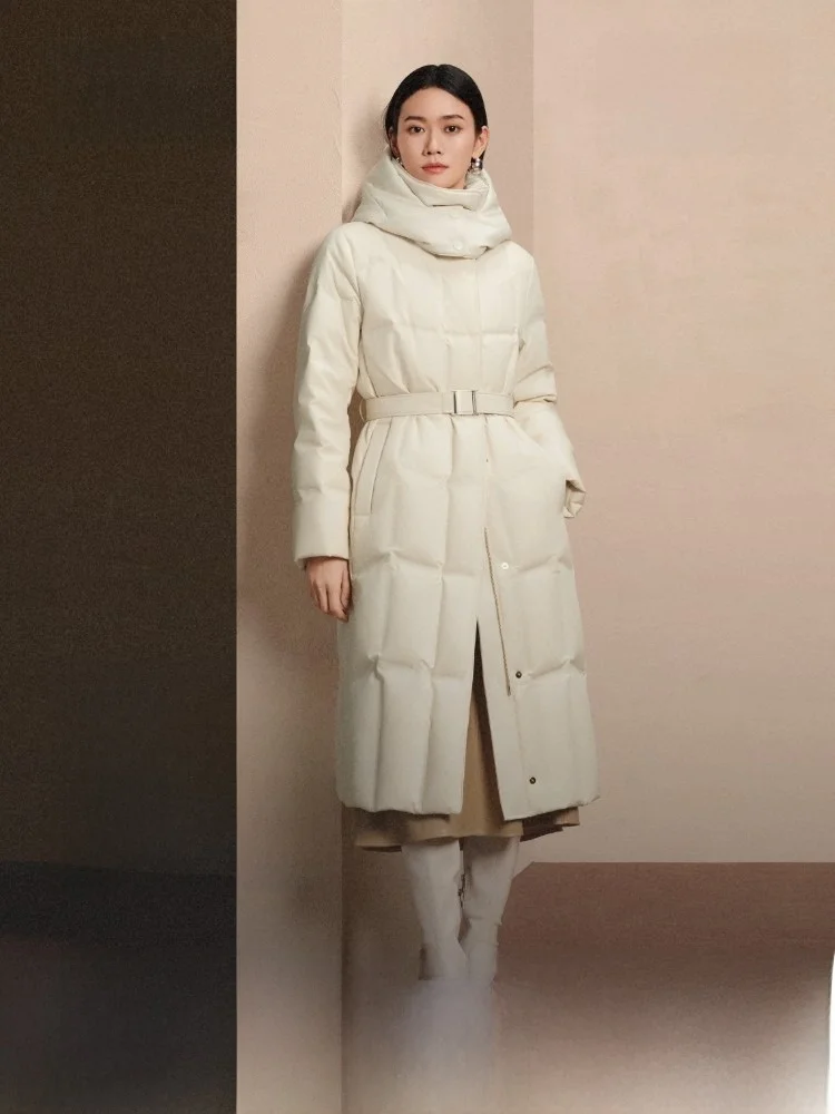 

Bosideng Winter New Women's Long Over-Knee Slim Fit Goose down Jaet Versatile 90% Goose down Warm Ci Casual Thiened