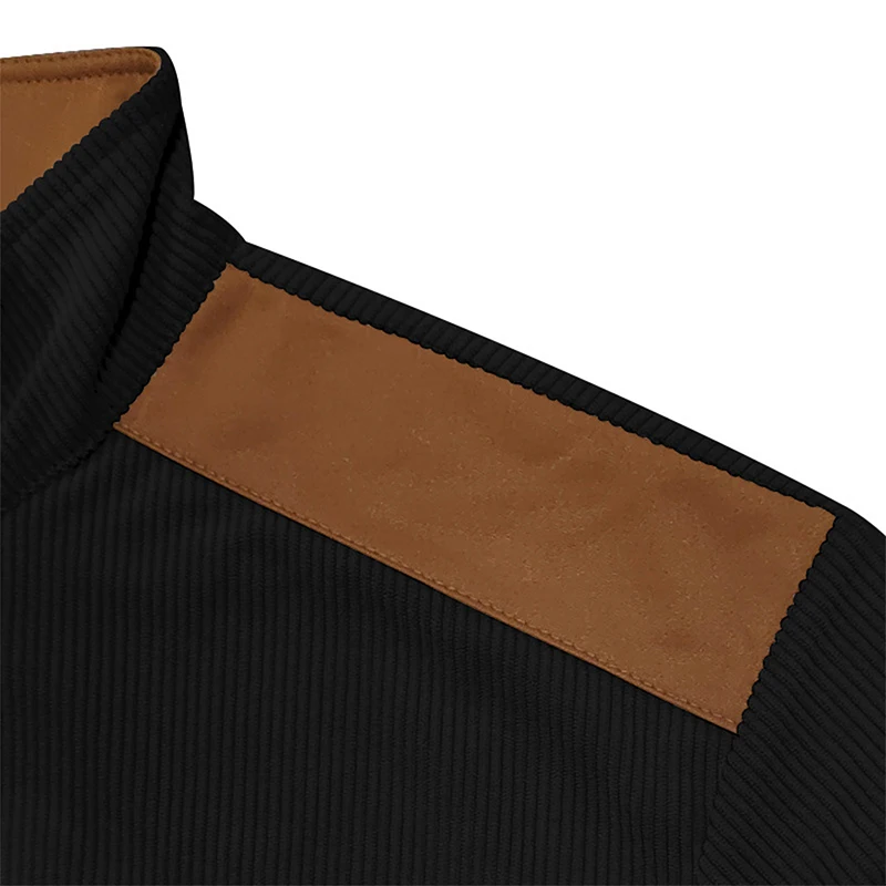 ผู้ชายฤดูใบไม้ร่วงแจ็คเก็ต WARM Contrast สีแขนยาวซิป UP STAND COLLAR ฤดูหนาวเสื้อแจ็คเก็ต