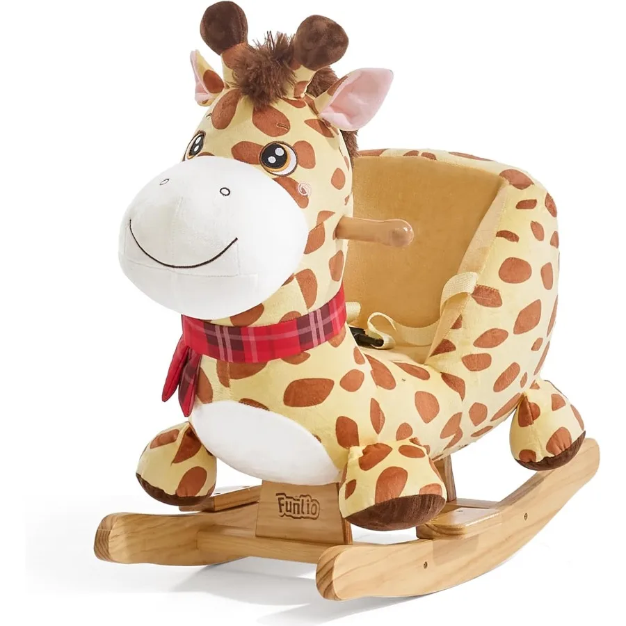 Giraffe Baby Rocking Horse for Toddlers 6 Months to 3 Years, Playful & Vivid Giraffe Rocker for Baby, Stuffed Plush Ride-on Rock