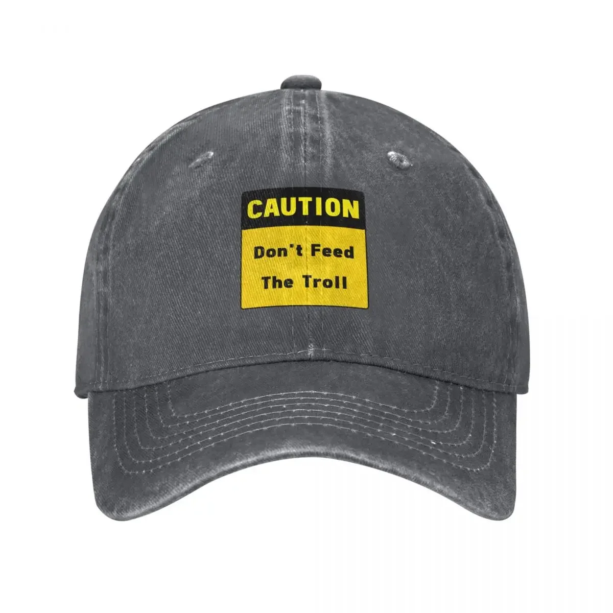 Caution. Dont Feed The Troll Sign Baseball Cap Custom Cap Mountaineering Men's Hats Women's