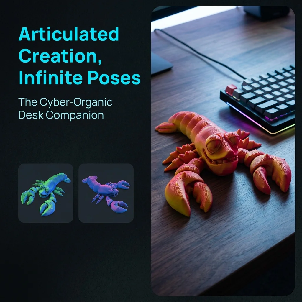 3/5-piece set, realistic lobster with movable giant claws, aquarium decoration, shop display, holiday and birthday gift.