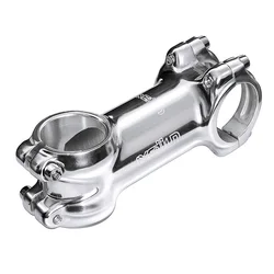 Touring Bike Stem Aluminum Alloy Silver Polished Stem 31.8*60/80mm Riser 28.6mm Equipped with Mountain Bike Stem Accessories