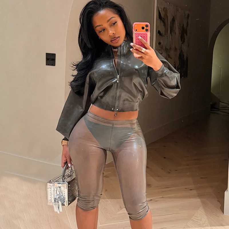 

See Through Mesh Pants High Waist Y2K Streetwear 2025 Women Fashion Clothes Trousers Sexy Elegant Skinny Bodycon Pencil Pants