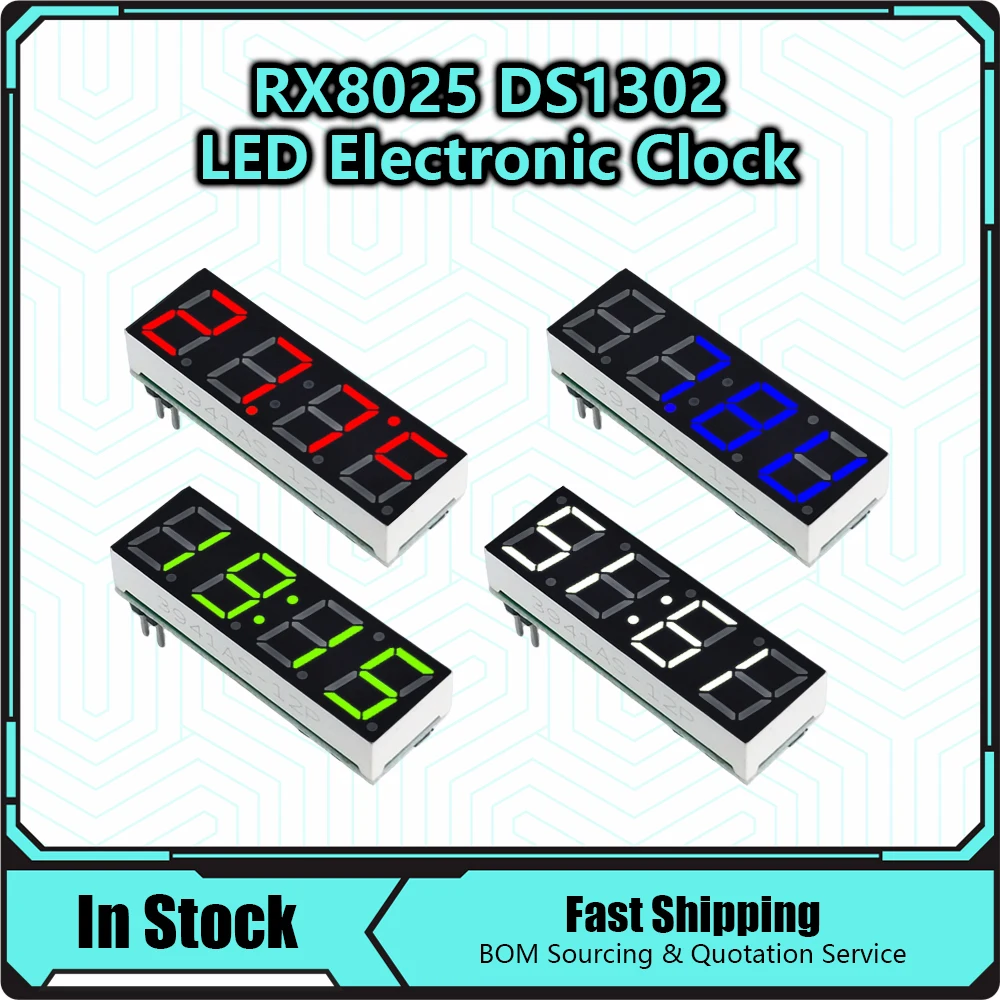 3 In 1 LED RX8025T Digital Clock Temperature Voltage Module DIY Thermometer/Voltmeter/Time DC 5-30V For Arduino