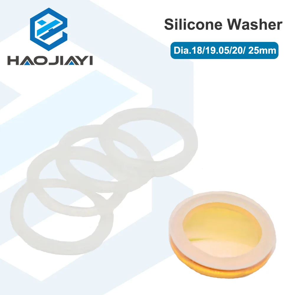 HAOJIAYI 5PCS Silicone Washer 19.05 20 25mm for CO2 Laser Focusing Lens Mirrors