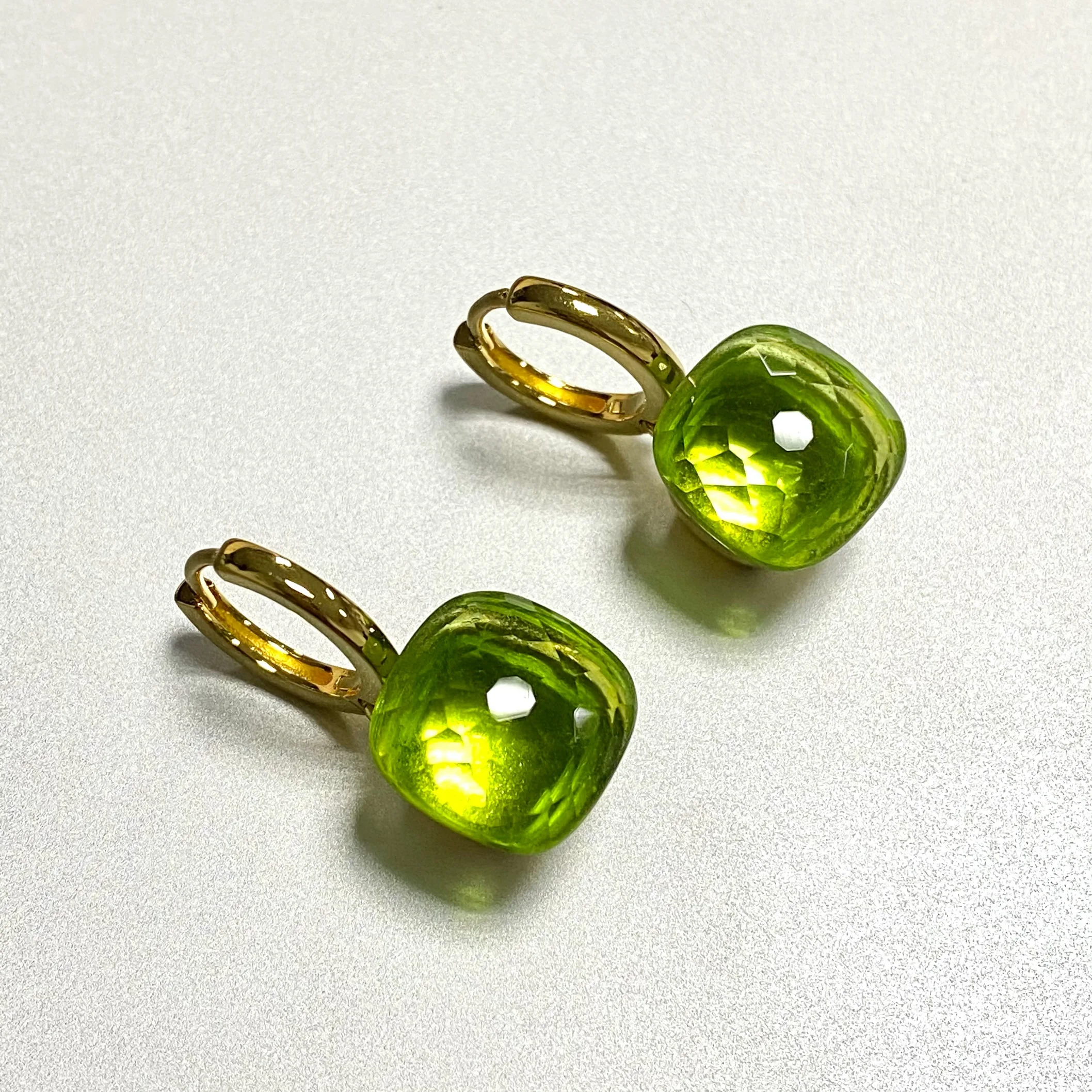 11.6mm Maxi Stone  Crystal Candy Earrings Gold Color Candy Style Earrings Fashion Women Jewelry Gift