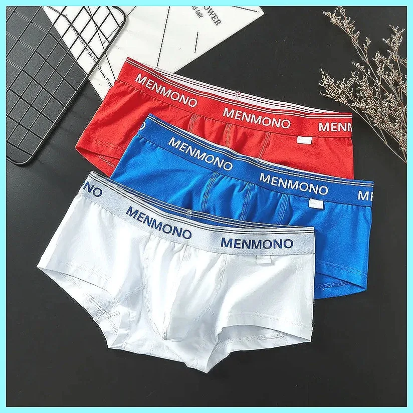 Men's Cotton Boxer Pouch Underwear, Seamless U-Convex Design for Sports & Low-Rise Comfort