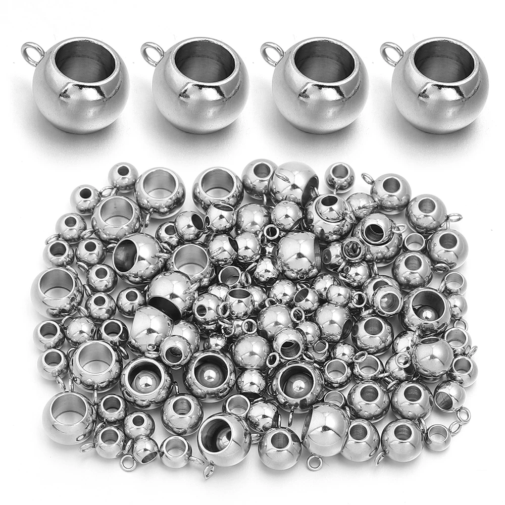 

10-20 шт. бусины-разделители из нержавеющей стали, подвески-застежки, соединители с большим отверстием для изготовления ювелирных изделий, серег, браслетов, кулонов своими руками