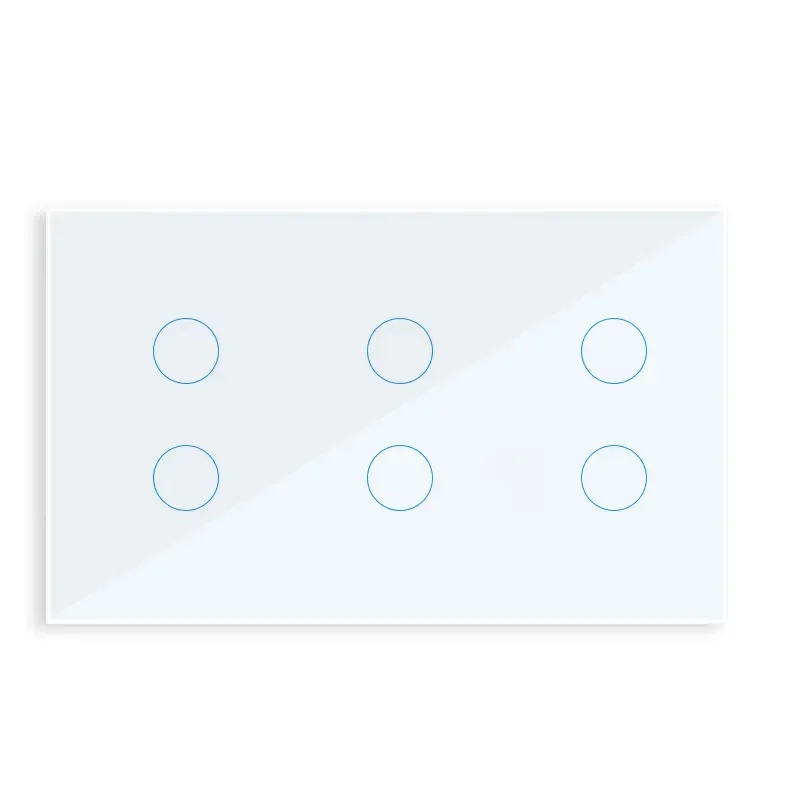 Wireless Smart Wall Switch Computer V0 Fireproof Tempered Glass Panel Voice Control 6/8/10 Smart Group Light Switch 10A