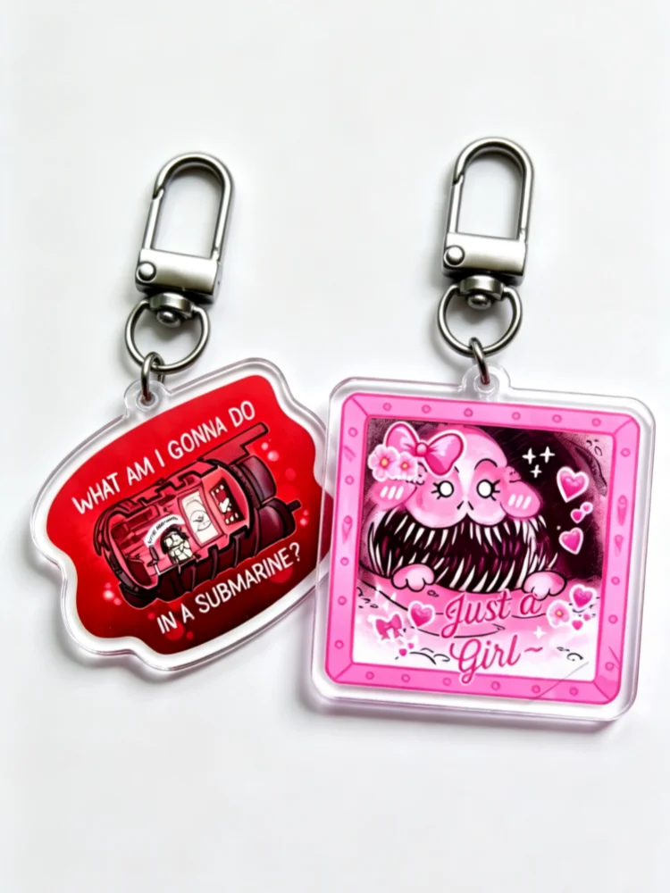 Iron Lung Acrylic Keychain Set, Indie Game Submarine Keyring, Simon the Convict Horror Bag Charm, Fan Collectible Gift