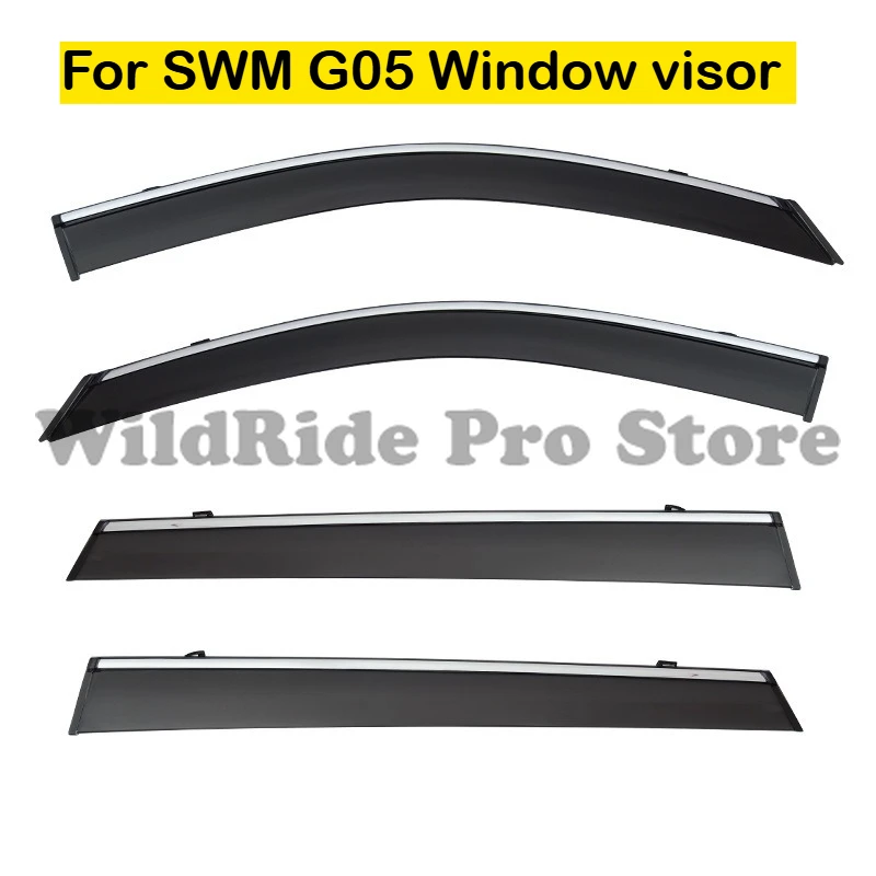 

Suitable for SWM G05 Window visor Sunshade spoiler Deflector Injection PC Car Door windows Visor