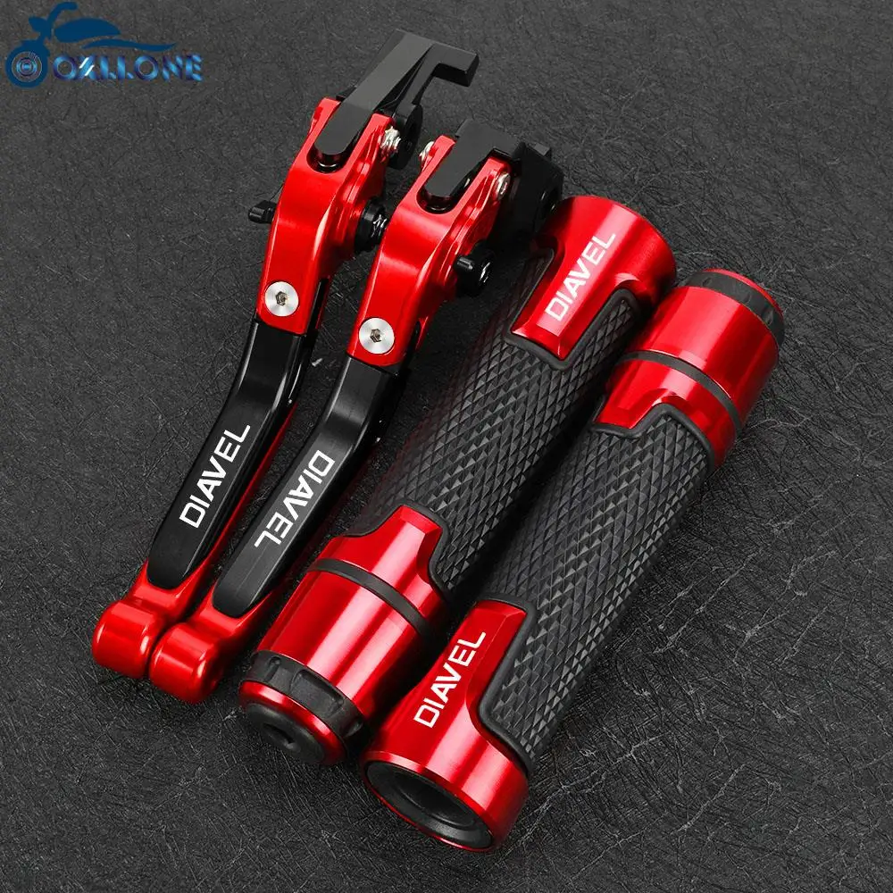 

FOR DUCATI DIAVEL CARBON 2011-2015 Motorcycle Accessories Adjustable Clutch Brake Lever Handlebar Grips Ends CNC Aluminum