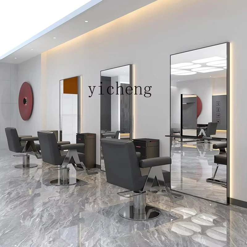b2+  salon hair salon mirror table single and double-sided hair cutting floor mirror hair salon special high-end barber