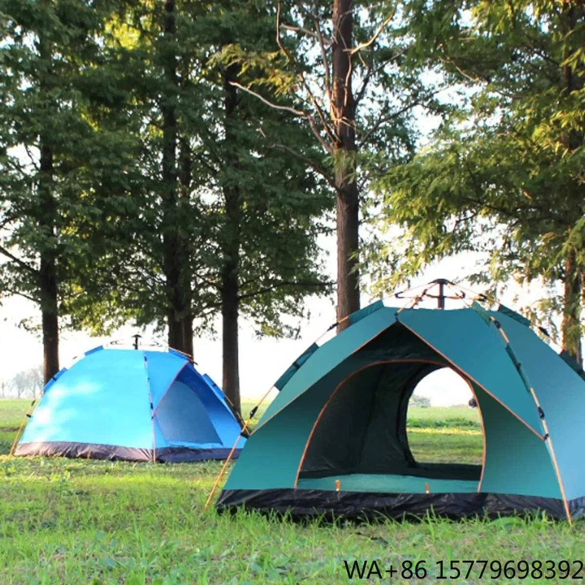 Outdoor Four-Season Portable Collapsible Self Bouncing Rain Proof PVC Quick Automatic Opening One Bedroom Camping Tent