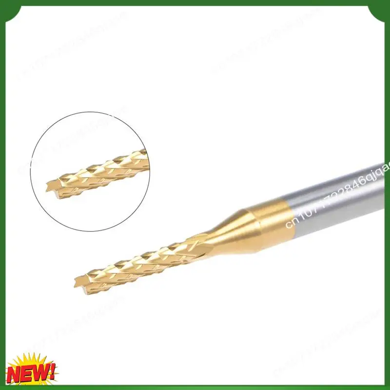 

A48I 10 шт. твердосплавная концевая фреза с титановым покрытием, гравировальная фреза, фрезы с ЧПУ для печатной платы, хвостовик 1/8 дюйма
