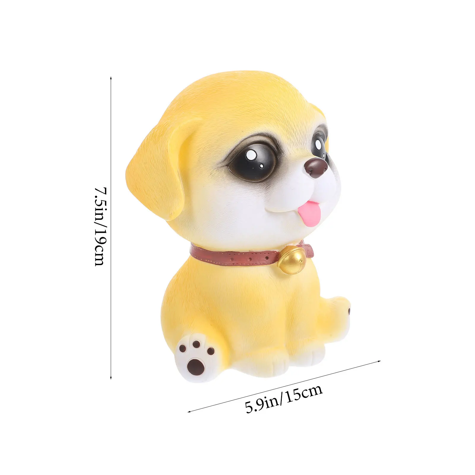 Cofrinho de cachorro de desenho animado para crianças, suporte de dinheiro inquebrável com slot inferior, decoração de mesa fofa, pote de economia pequeno para crianças