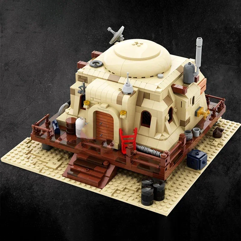 Moc Desert House Village Star Movie Tatooine Mos Eisley Cantina Compatibel 75290 Bouwstenen Bricks War Base Speelgoed aanwezig