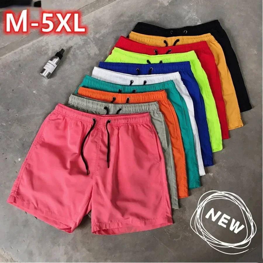 

2025 Summer Men's Swimwear Swim Shorts Trunks Beach Board Shorts Swimming Pants Mens Running Sports Surffing Shorts Male M-5XL