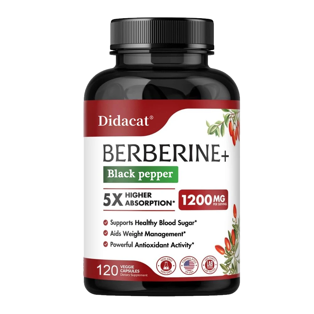 Berberine HCl Supplement - for Metabolism,Highly Absorbed, Heart Health, Antioxidant,Vegetarian, Gluten-Free