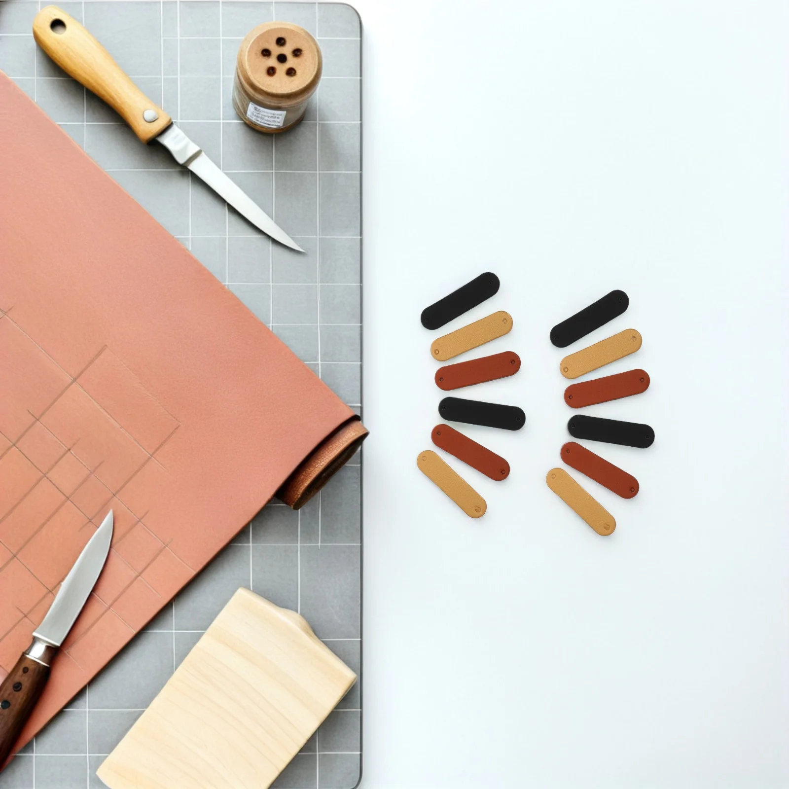 

120pcs Handmade Craft Tags Pu Blank Labels For Diy Sewing Accessories Clothing Shoes Bags Hats Knitting Crochet