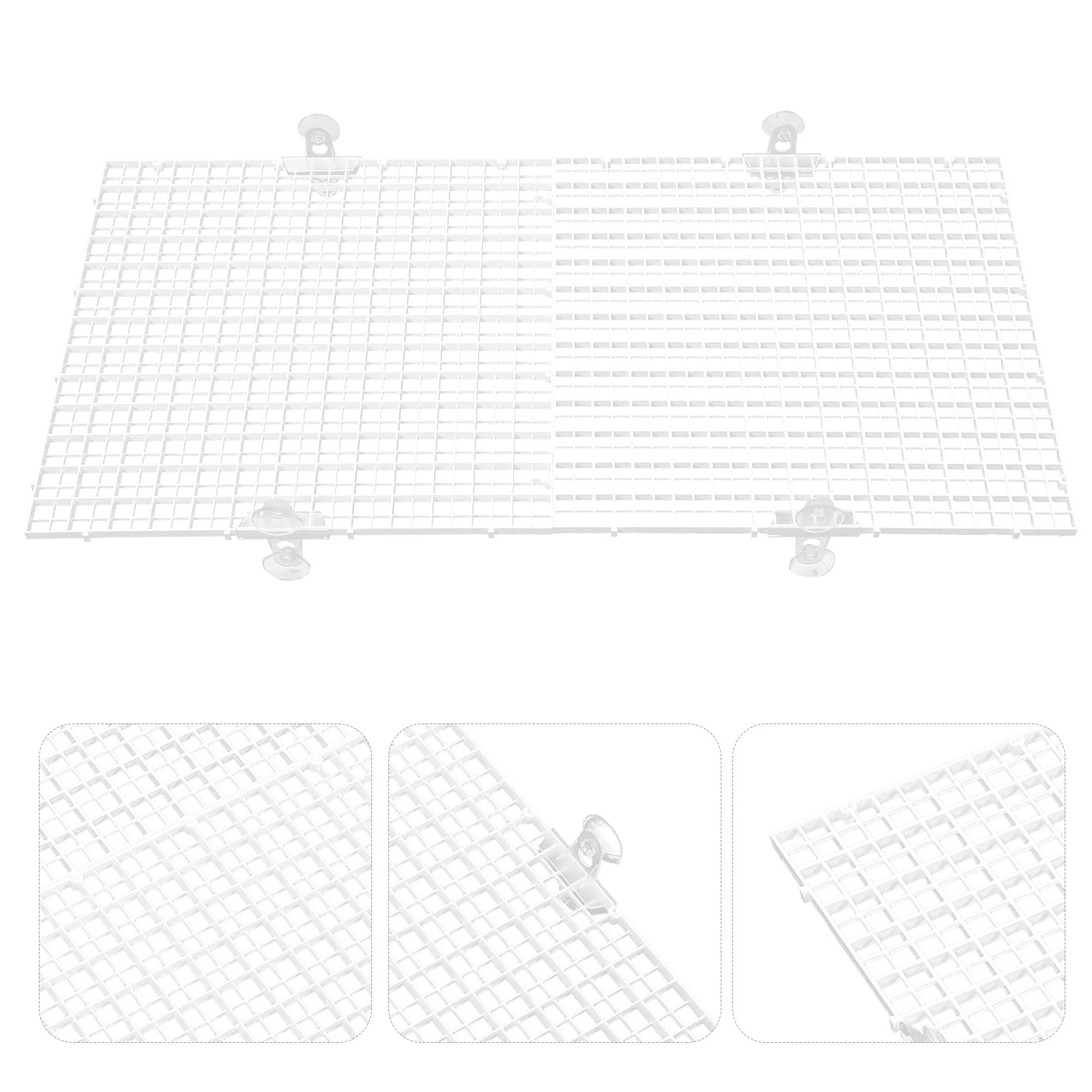 

2pcs Fish Tank Anti-Jump Splicing Plates Isolation Dividers For Aquarium Separator Plastic Grid Fish Protection Betta Tank