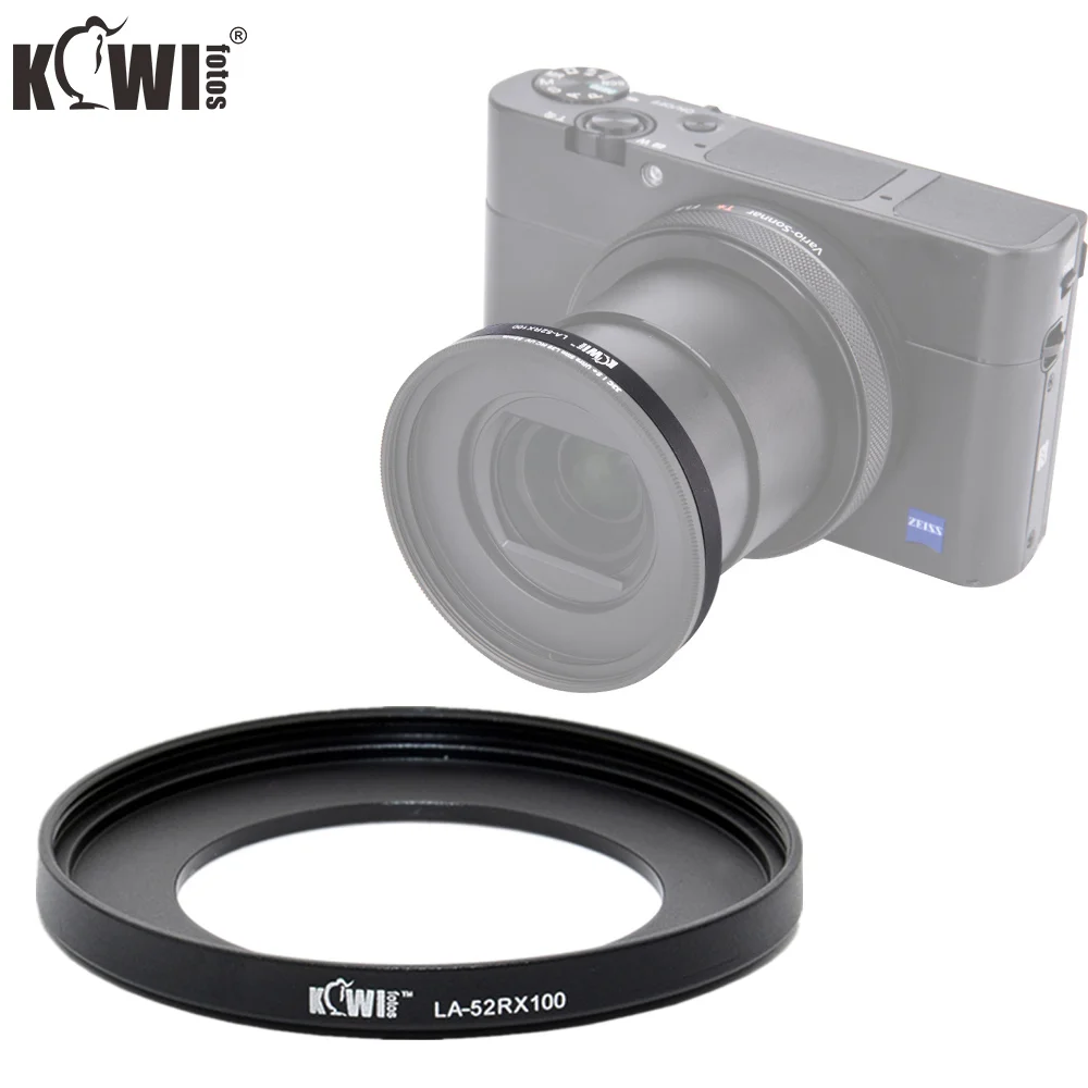 Anillo adaptador de filtro de lente de aluminio de 52mm, diseñado para Sony RX100M5A, RX100M5, RX100M4, RX100M3, RX100M2, RX100, anillo adaptador de